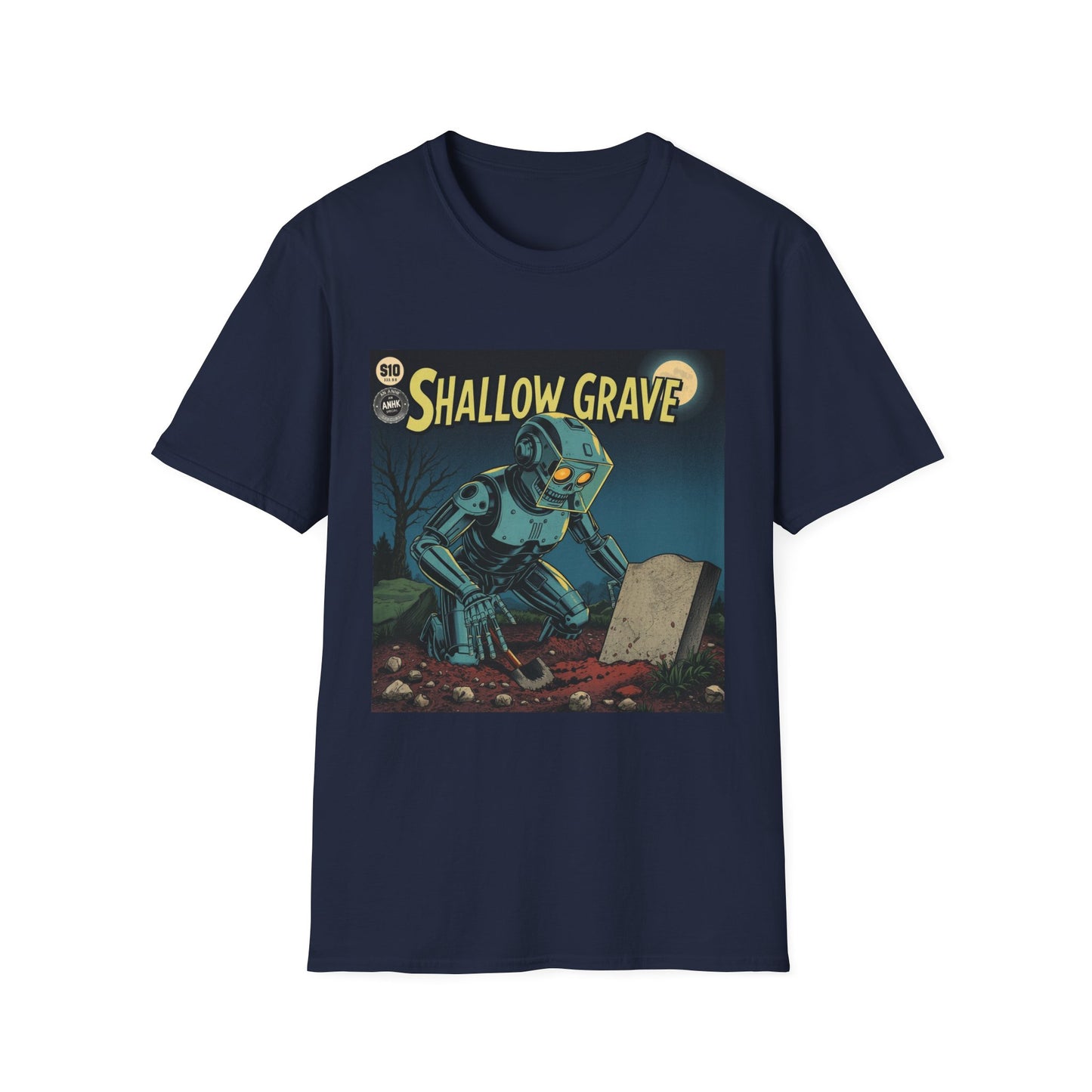 Vintage Comic Cover Shallow Grave Graphic T-Shirt