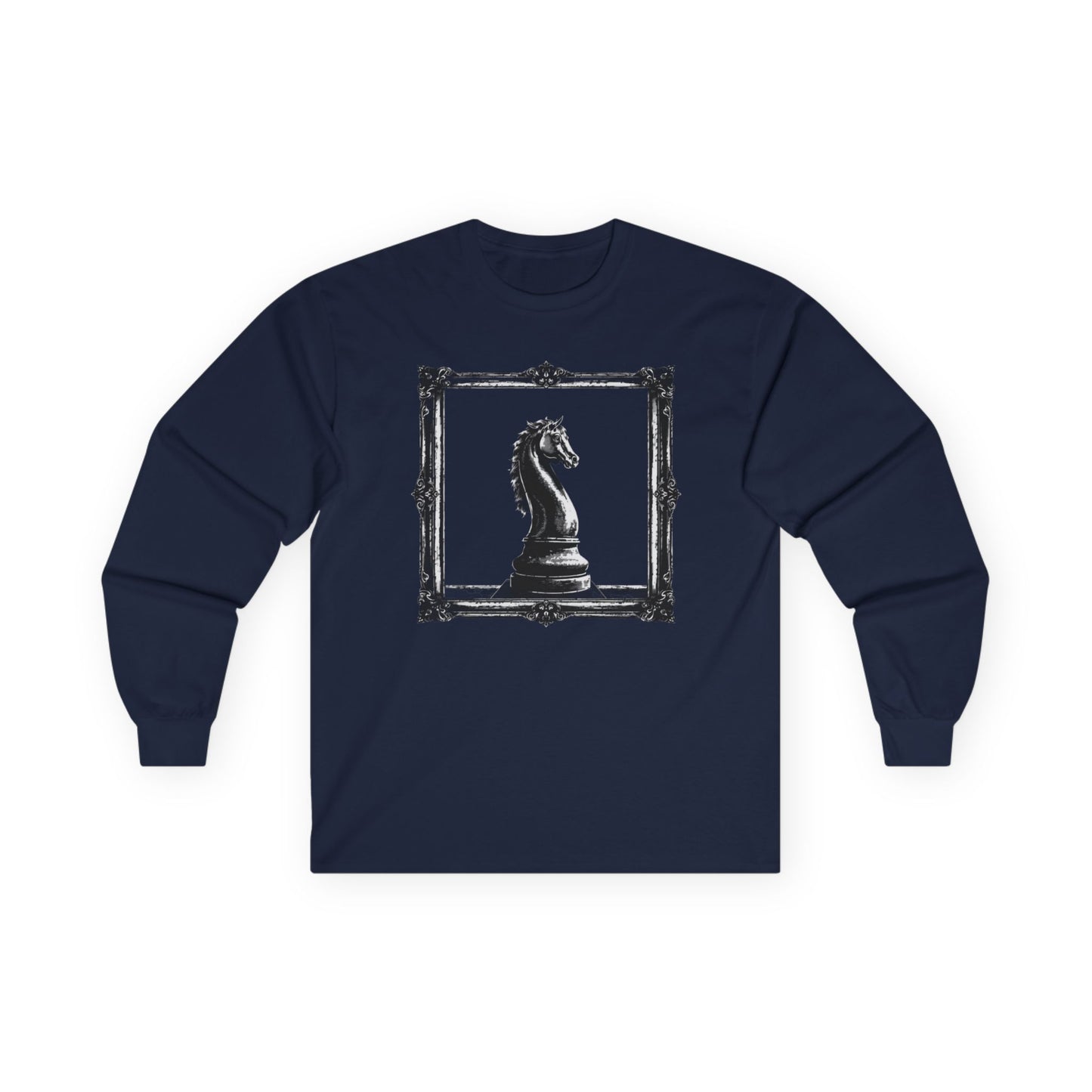 Gothic Y2k Chess Knight Long Sleeve Tee