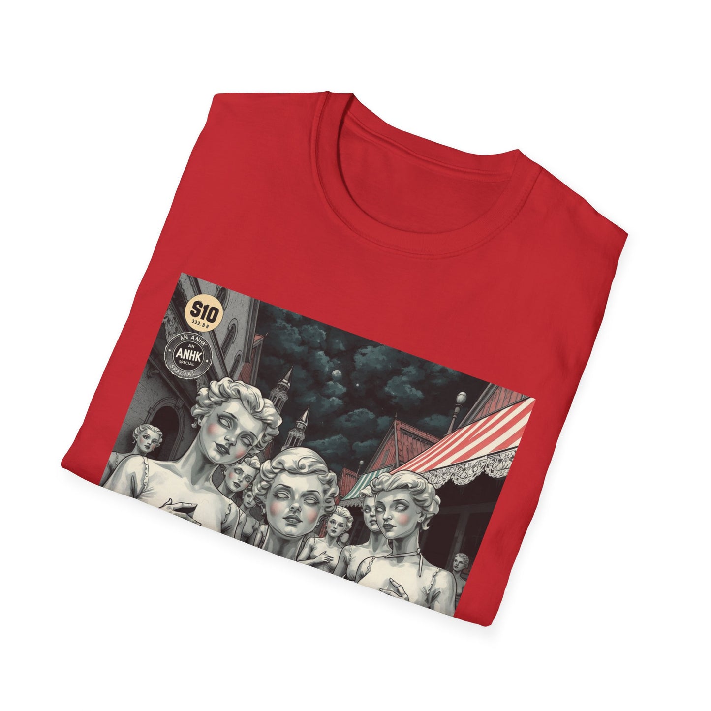 Vintage Comic Cover 'Chipped Porcelain' Art Unisex Softstyle T-Shirt