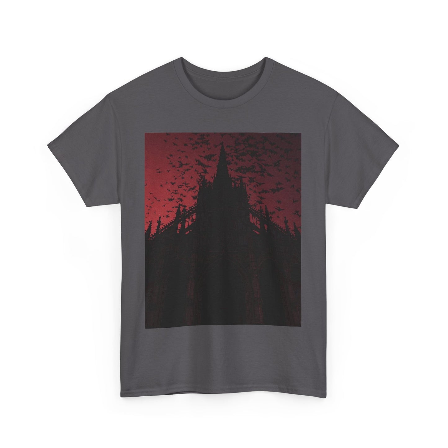 Dark Fantasy Cathedral Unisex Heavy Cotton Tee
