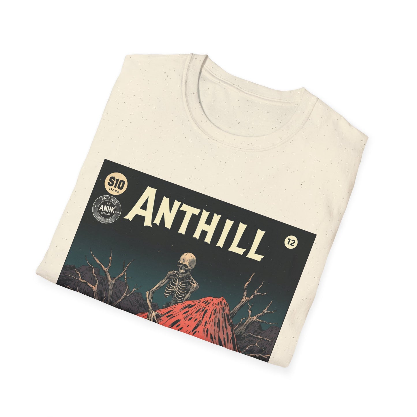 Vintage Comic Cover 'Anthill' Skeleton Art Unisex Softstyle T-Shirt