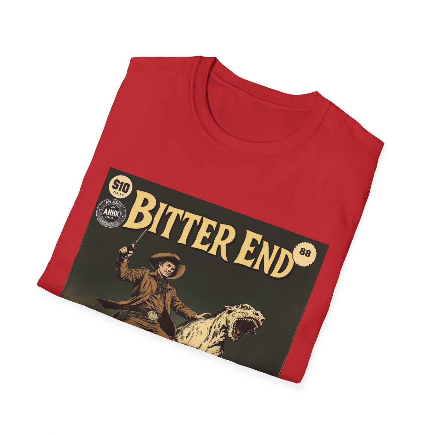 Vintage Comic Cover Western 'Bitter End' Graphic T-Shirt