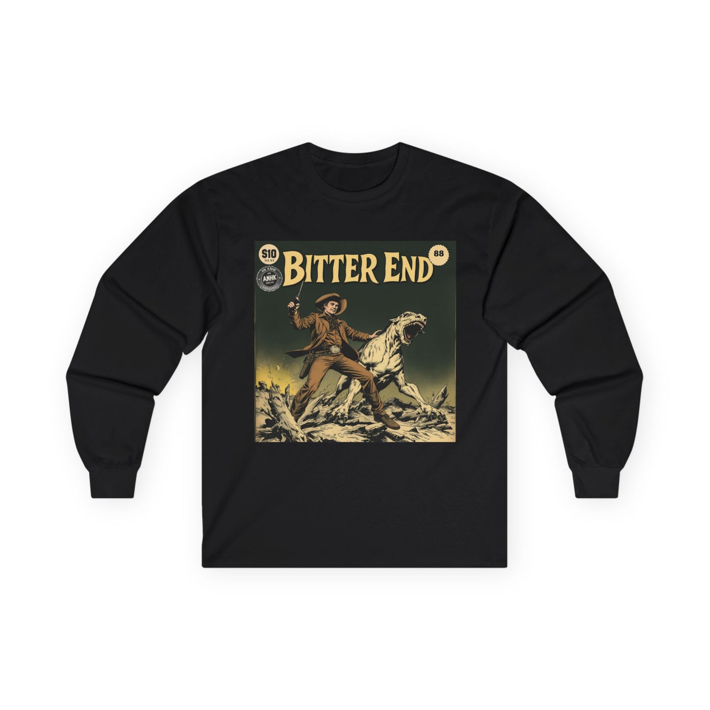 Vintage Comic Cover 'Bitter End' Long Sleeve Tee