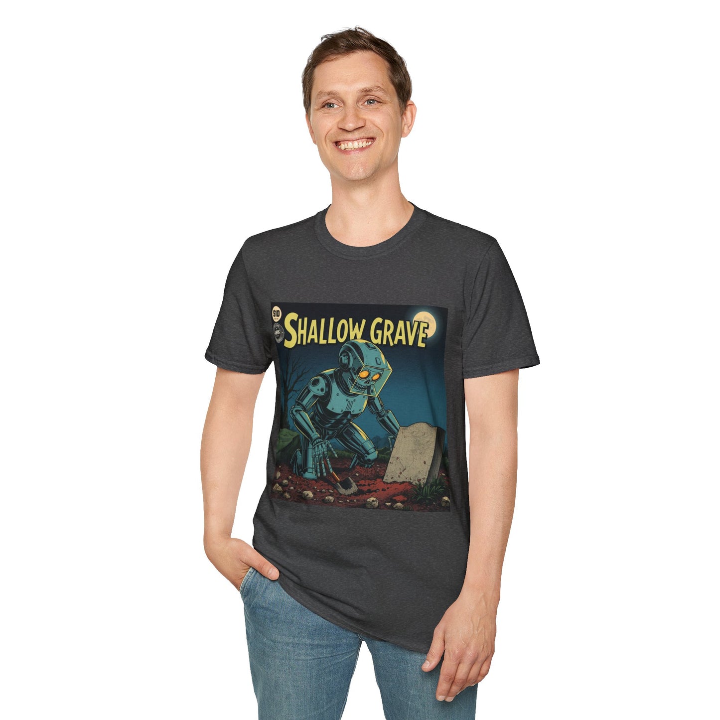 Vintage Comic Cover Shallow Grave Graphic T-Shirt