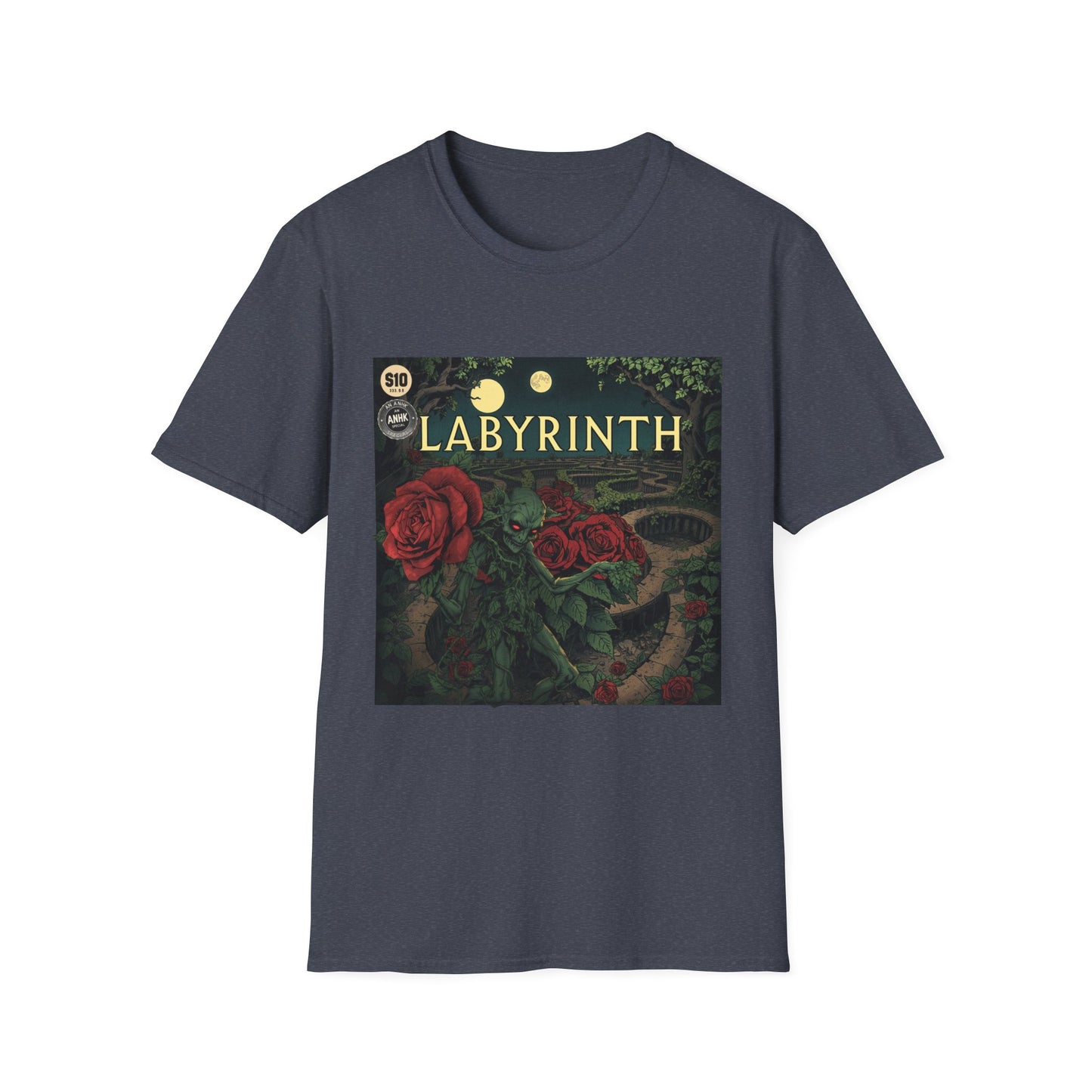 Vintage Comic Cover 'Labyrinth' Interdimensional Rose Unisex Softstyle T-Shirt