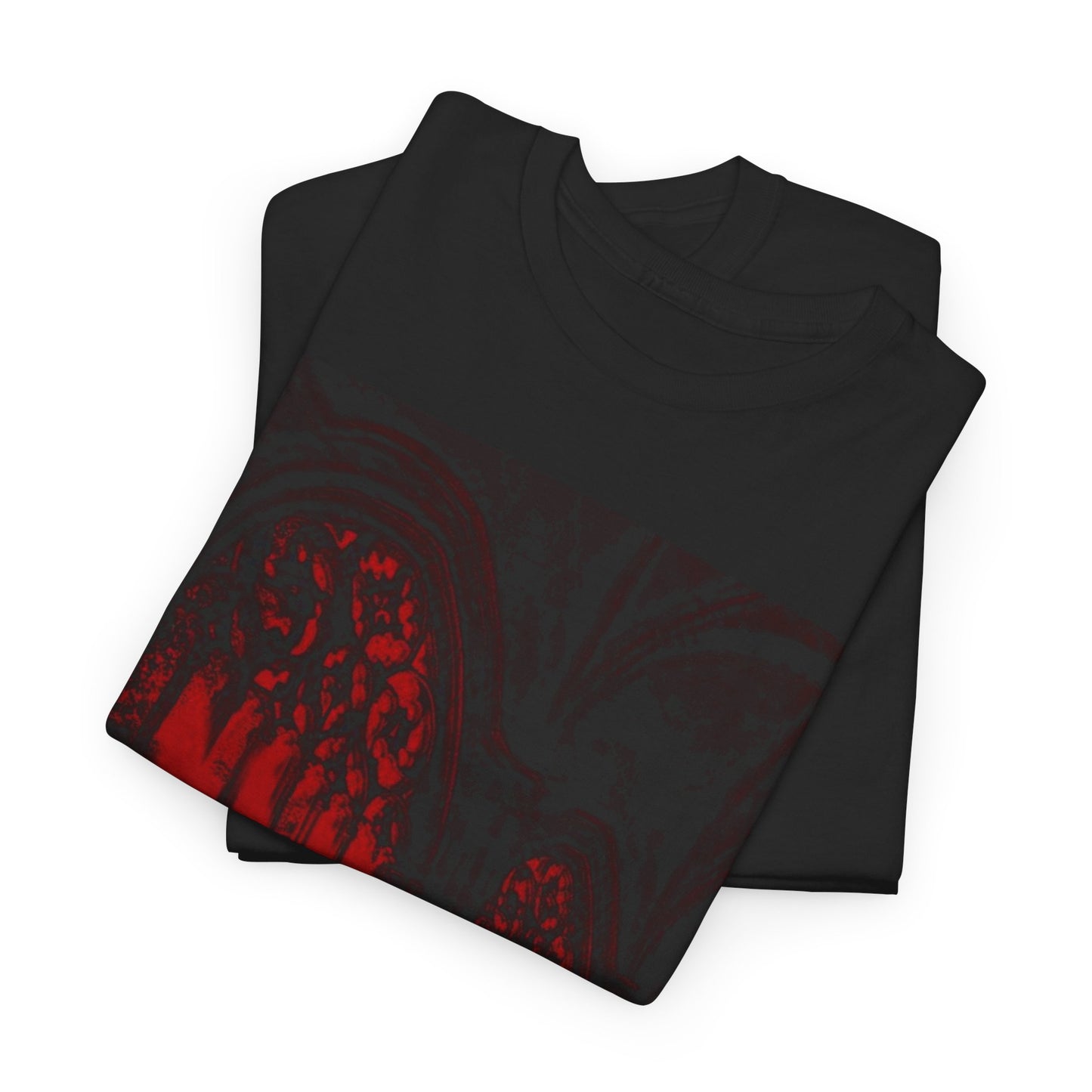 Red Dreams Cathedral Window Heavy Cotton Tee