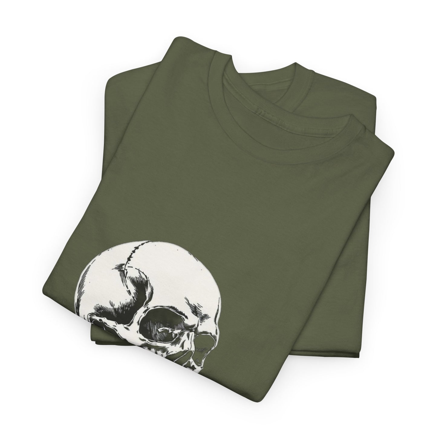 Skelly Goth Skull And Rose Unisex Heavy Cotton Tee