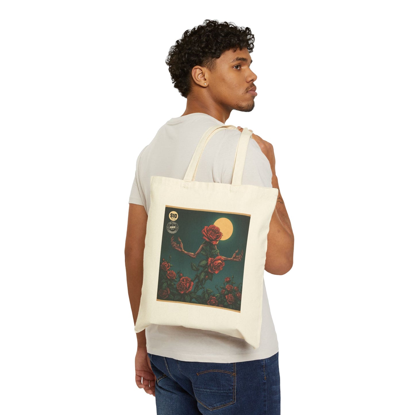 Multidimensional Rose SCP Cotton Canvas Tote Bag