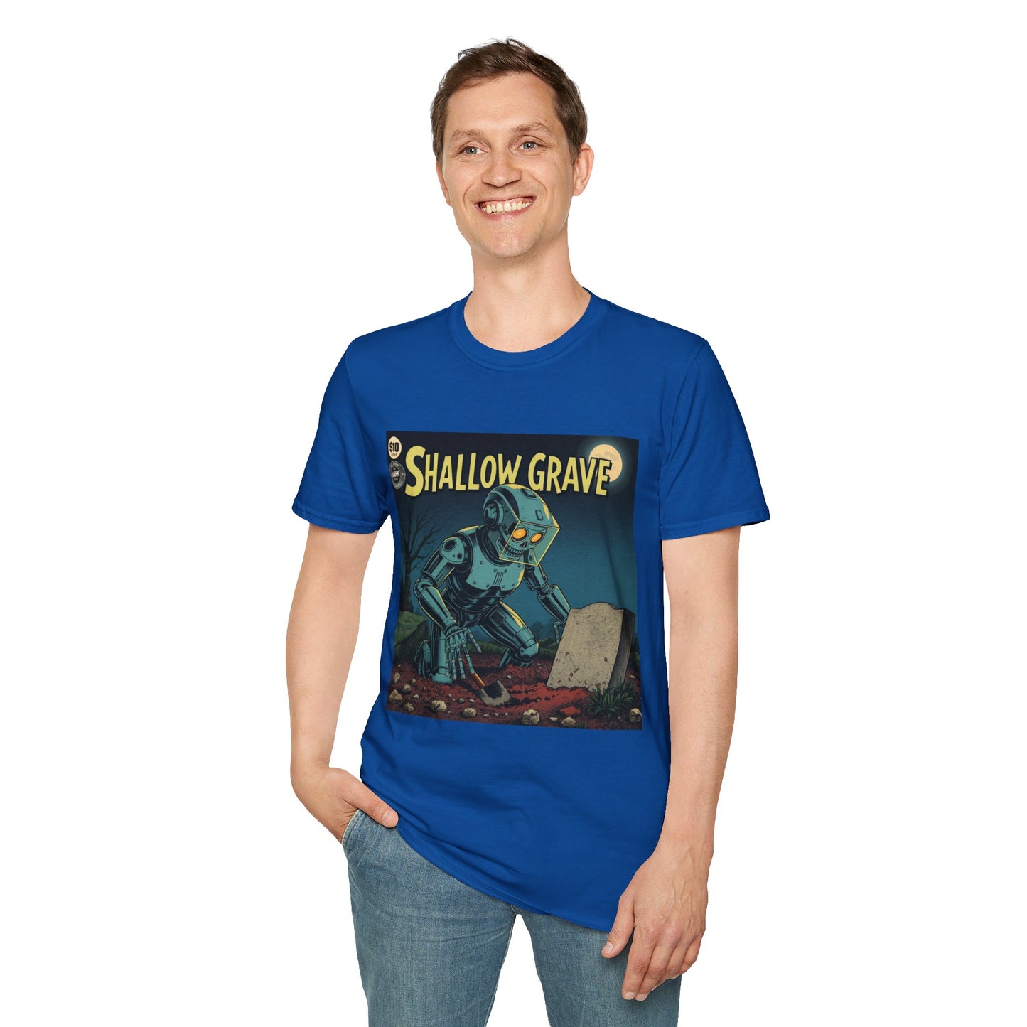 Vintage Comic Cover Shallow Grave Graphic T-Shirt