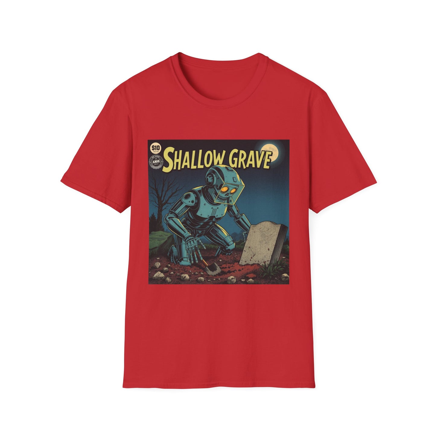Vintage Comic Cover Shallow Grave Graphic T-Shirt