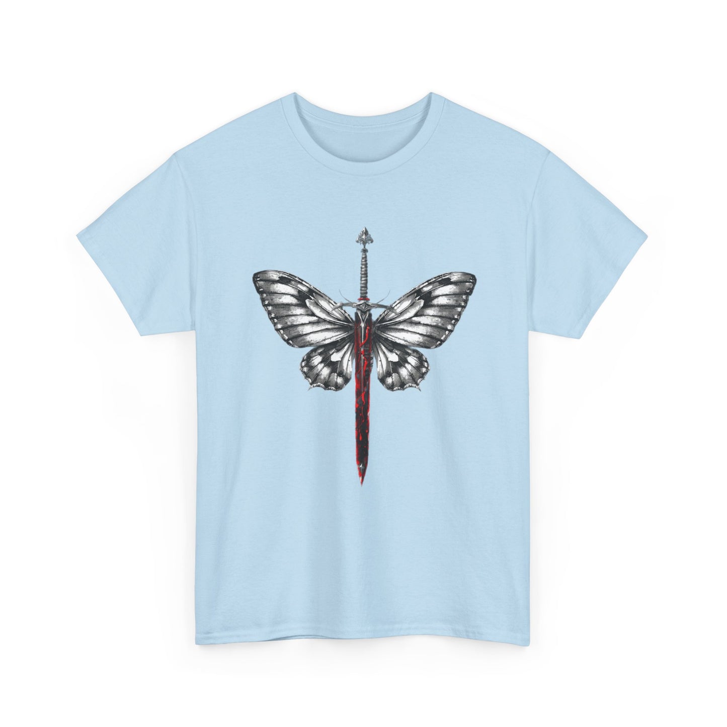 Gothic Y2k Butterfly Sword Graphic Tee