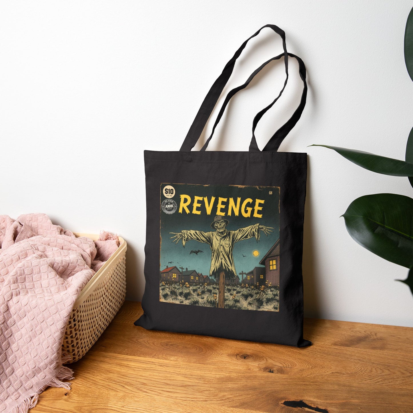 Revenge-Themed Cotton Canvas Tote Bag | Eco-Friendly Shopper