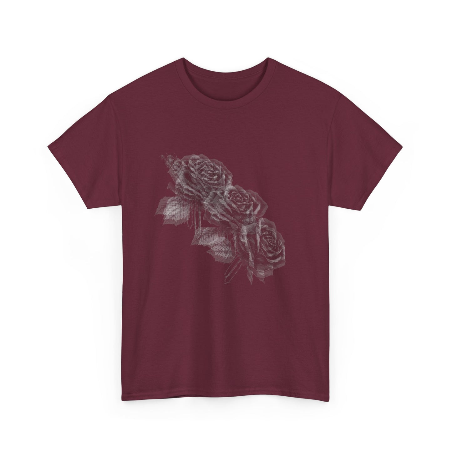 Y2k Gothic Faded Rose Unisex Heavy Cotton Tee