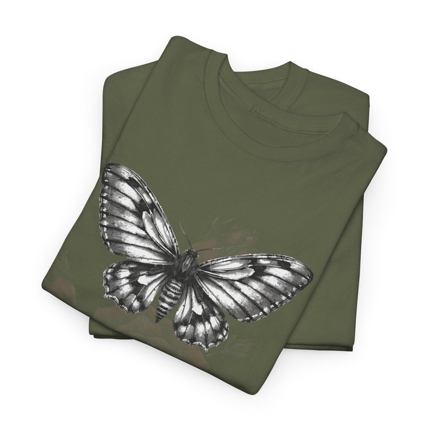 Gothic Y2k Butterfly Graphic Unisex Heavy Cotton Tee