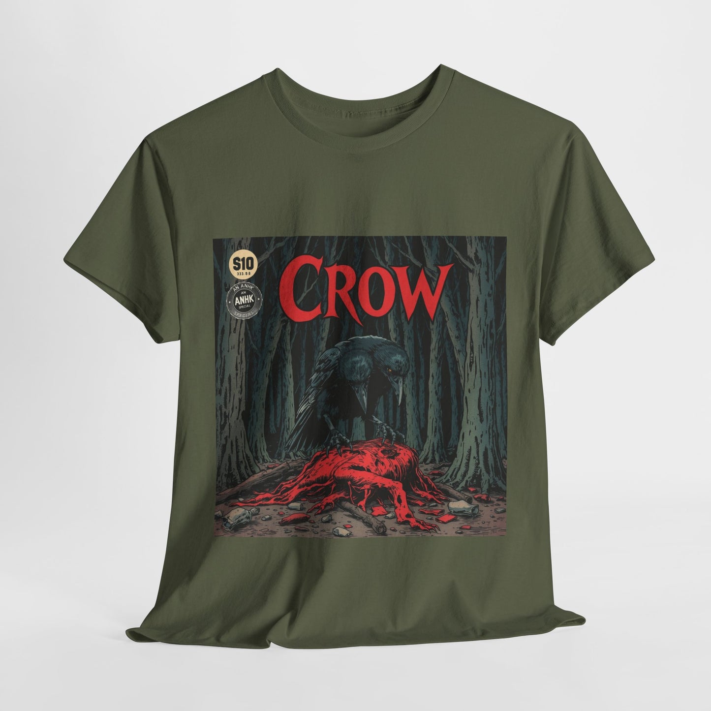Vintage Comic Cover Crow Graphic Tee