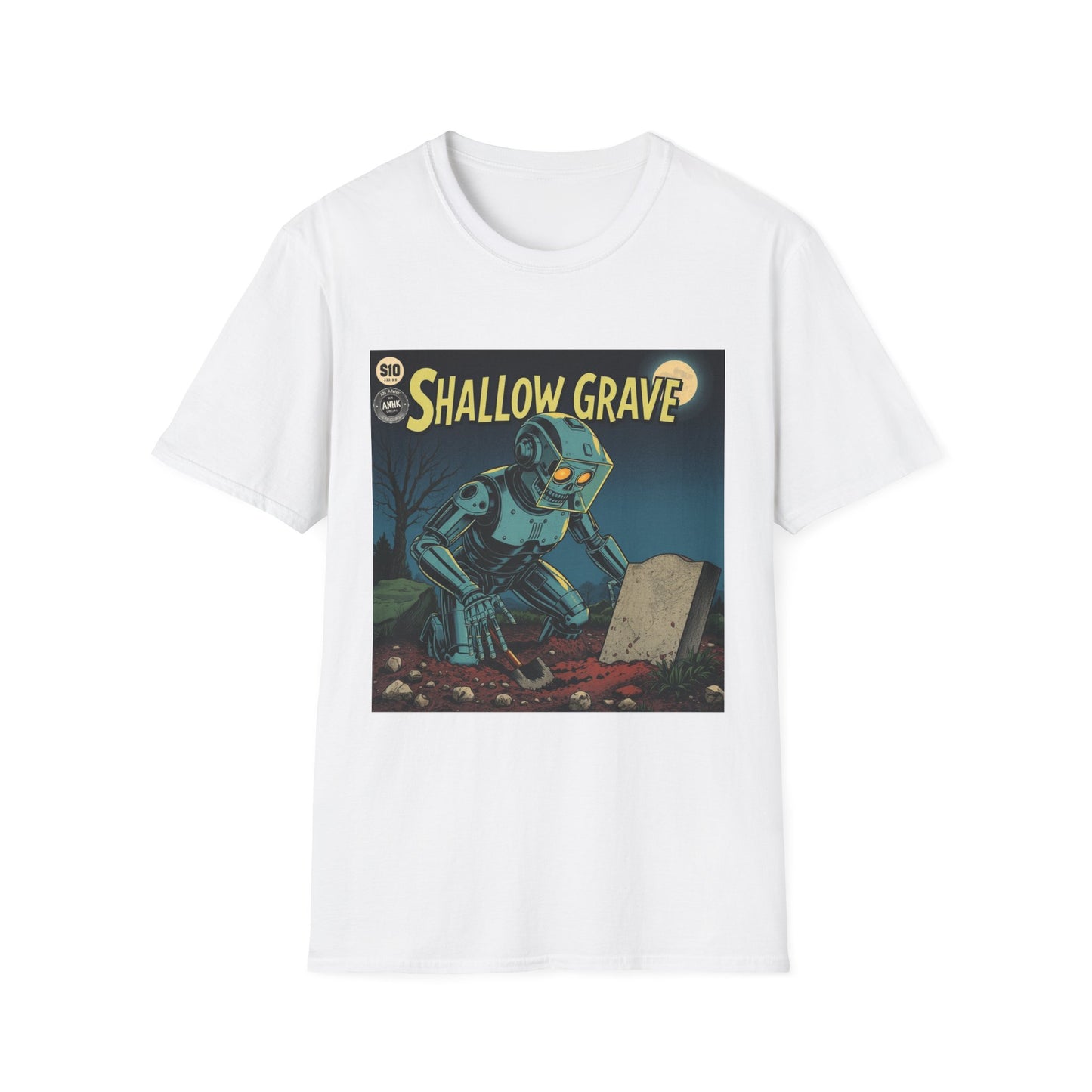 Vintage Comic Cover Shallow Grave Graphic T-Shirt