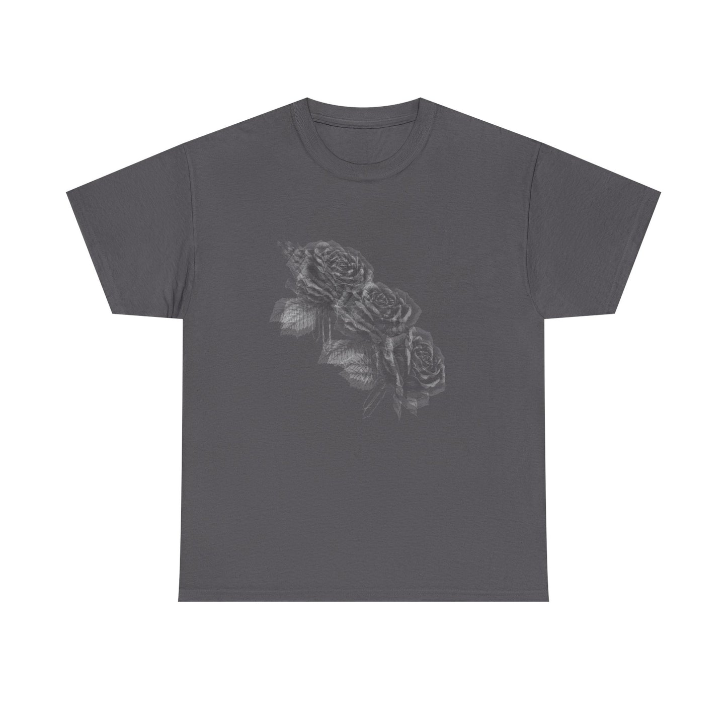 Y2k Gothic Faded Rose Unisex Heavy Cotton Tee