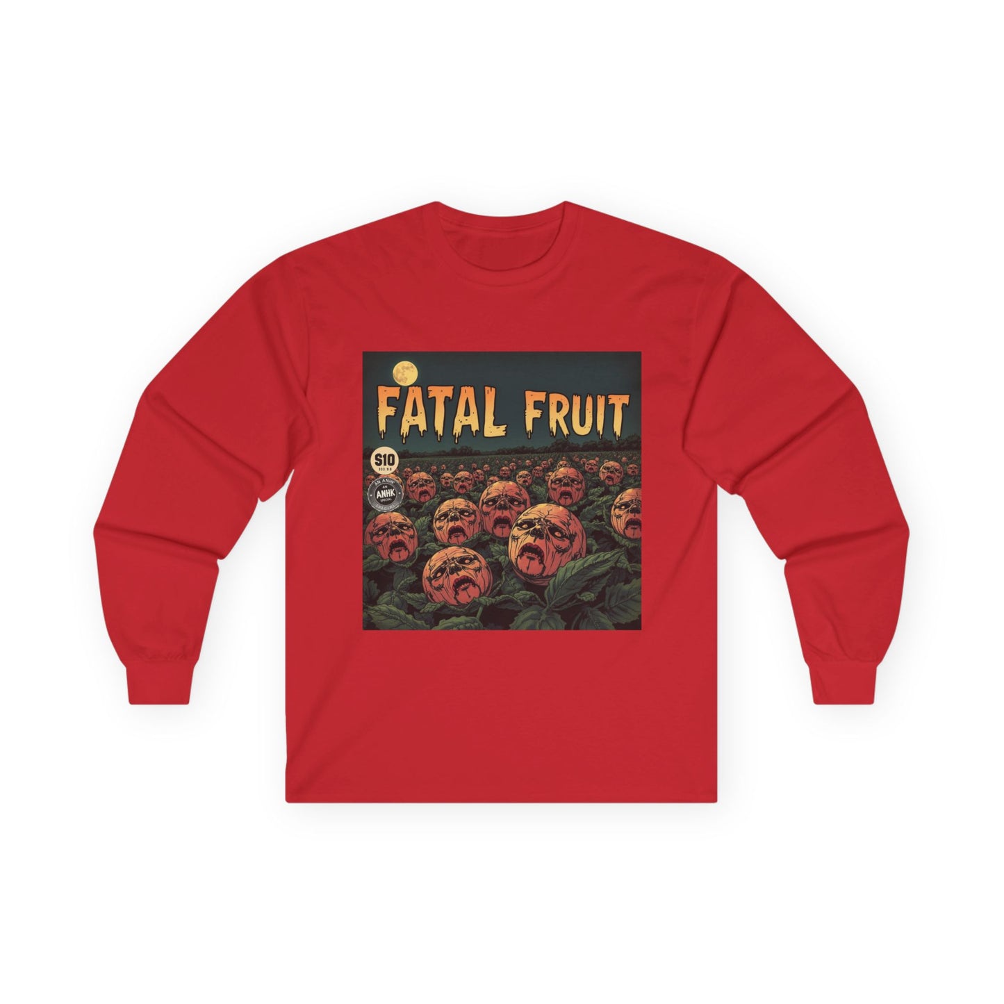 Vintage Comic Cover Fatal Fruit Unisex Long Sleeve Tee
