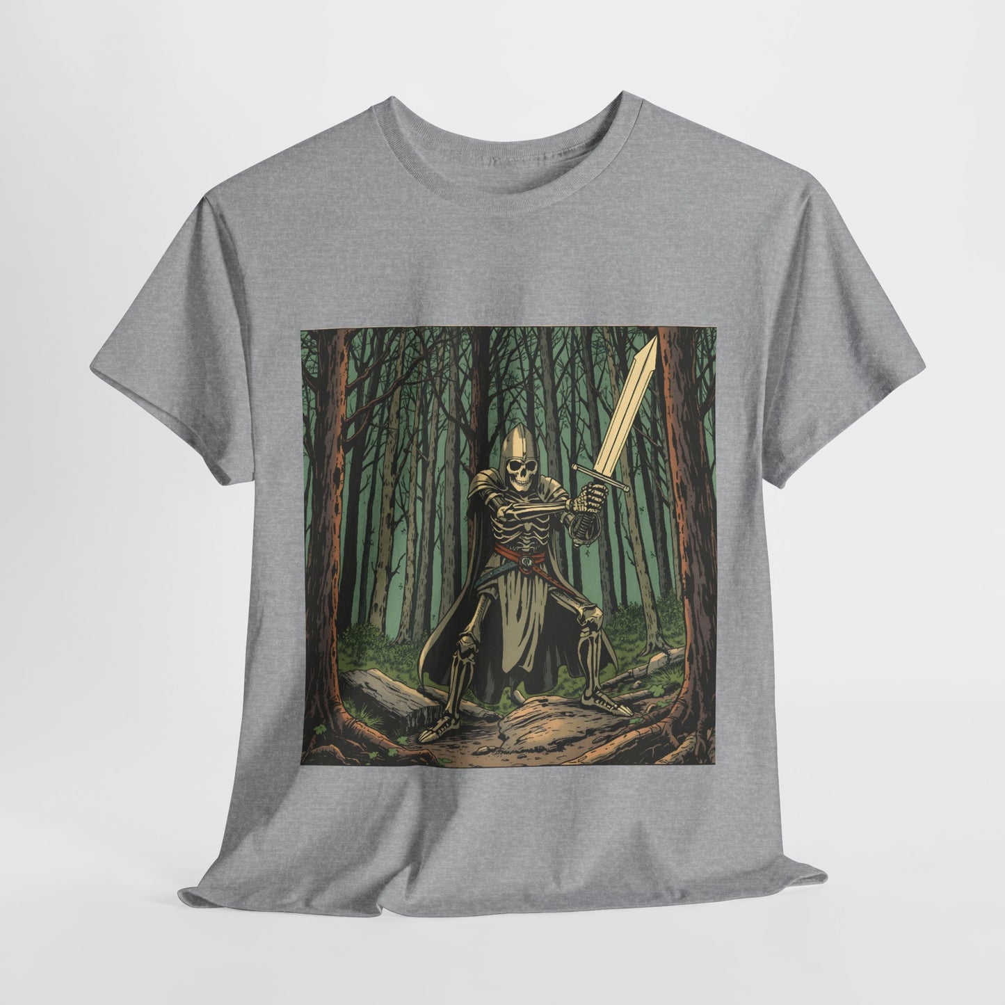 Skelly Goth Fantasy Knight Unisex Heavy Cotton Tee