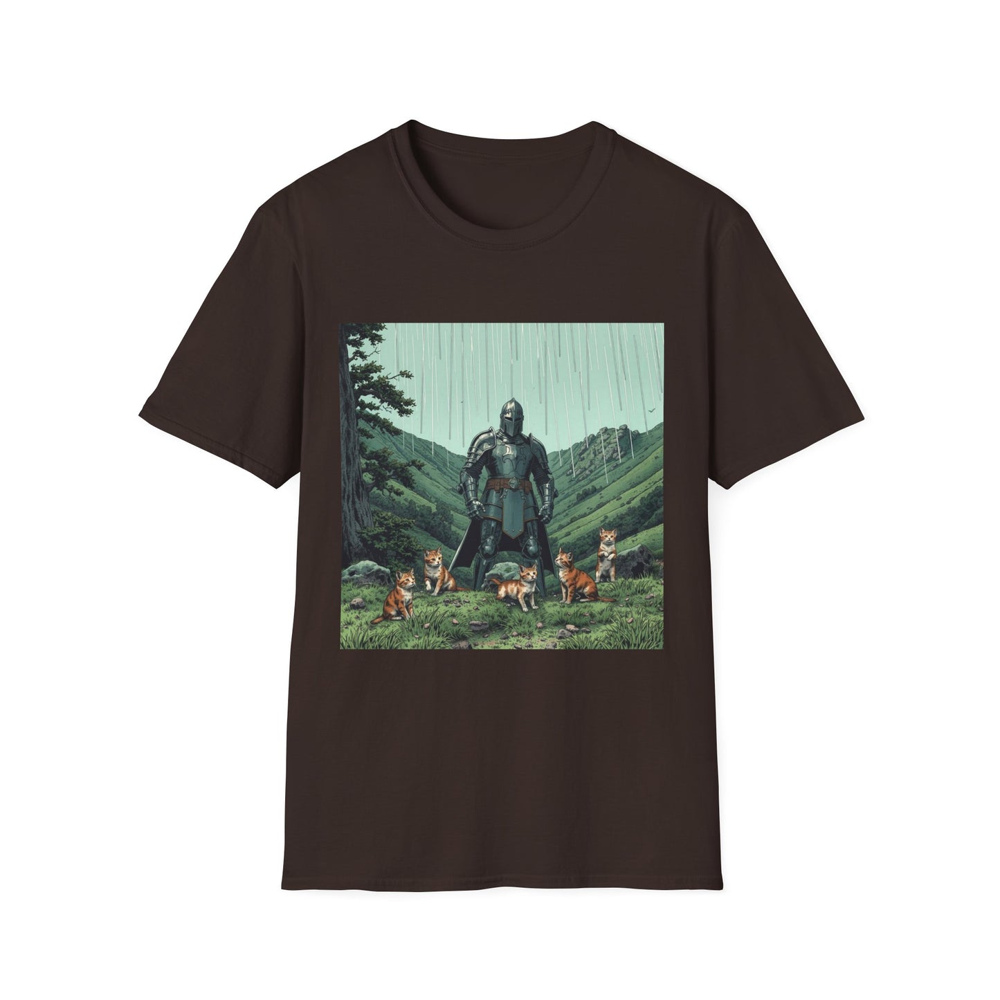 Vintage Comic Cover 'Knight Of Cats' T-Shirt