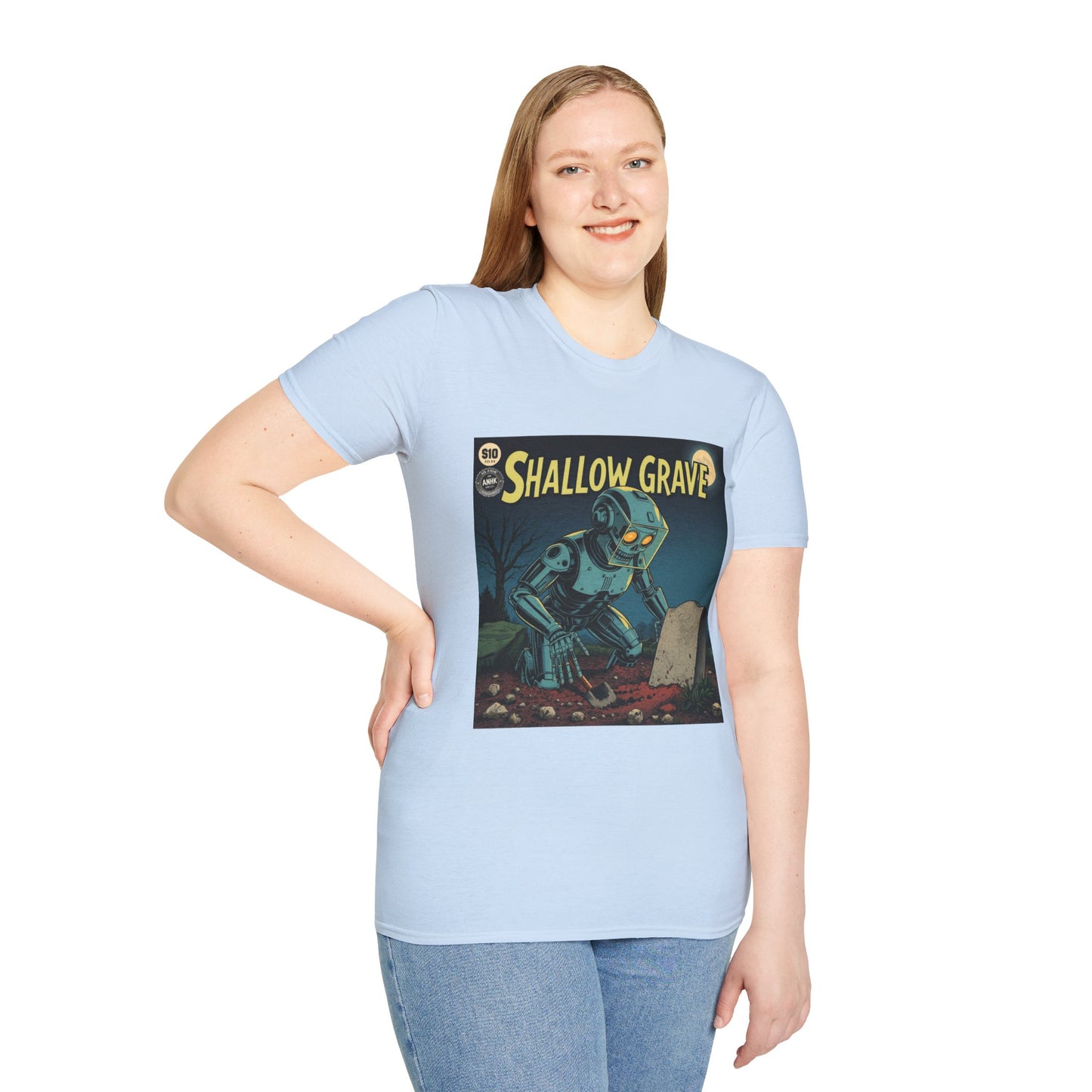 Vintage Comic Cover Shallow Grave Graphic T-Shirt