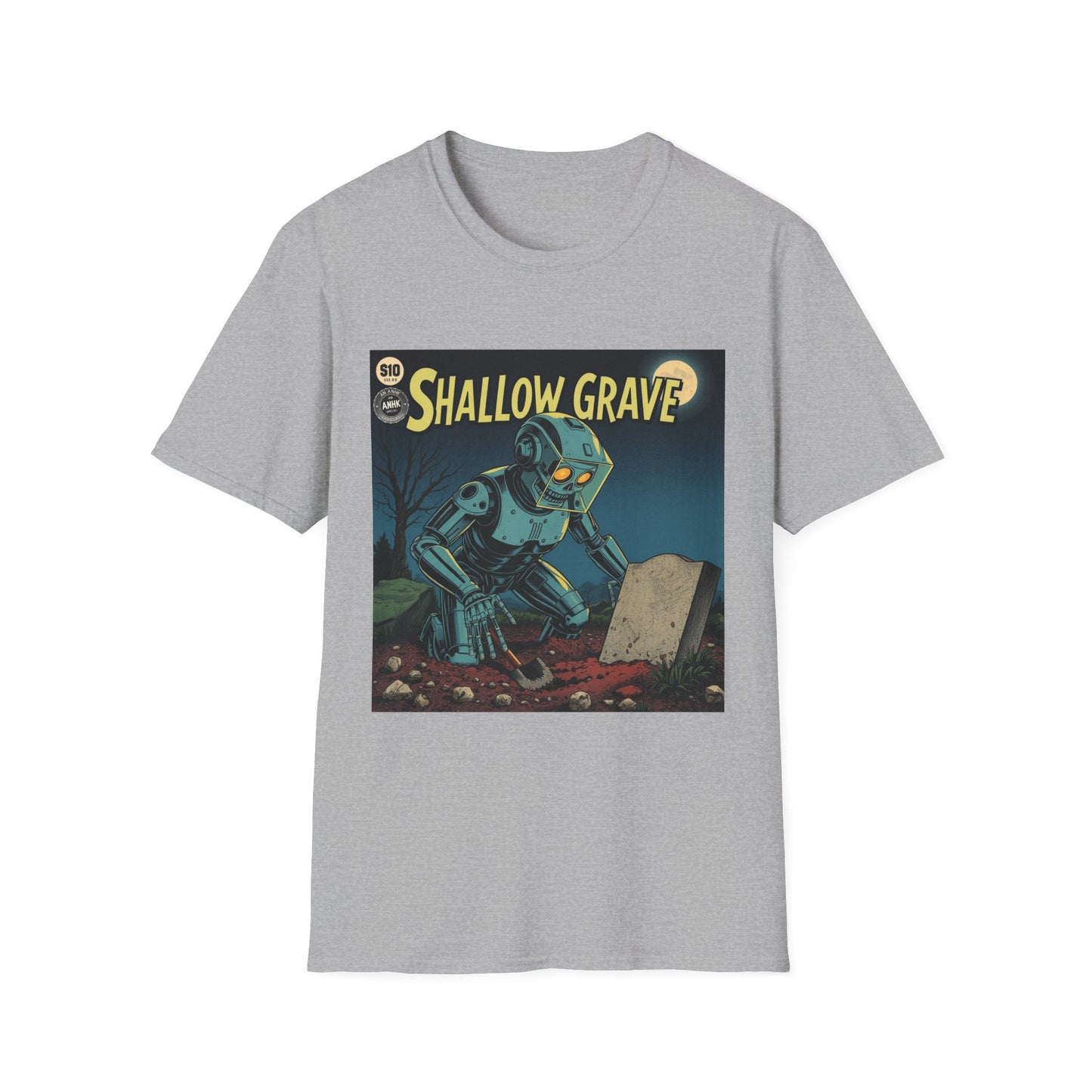 Vintage Comic Cover Shallow Grave Graphic T-Shirt