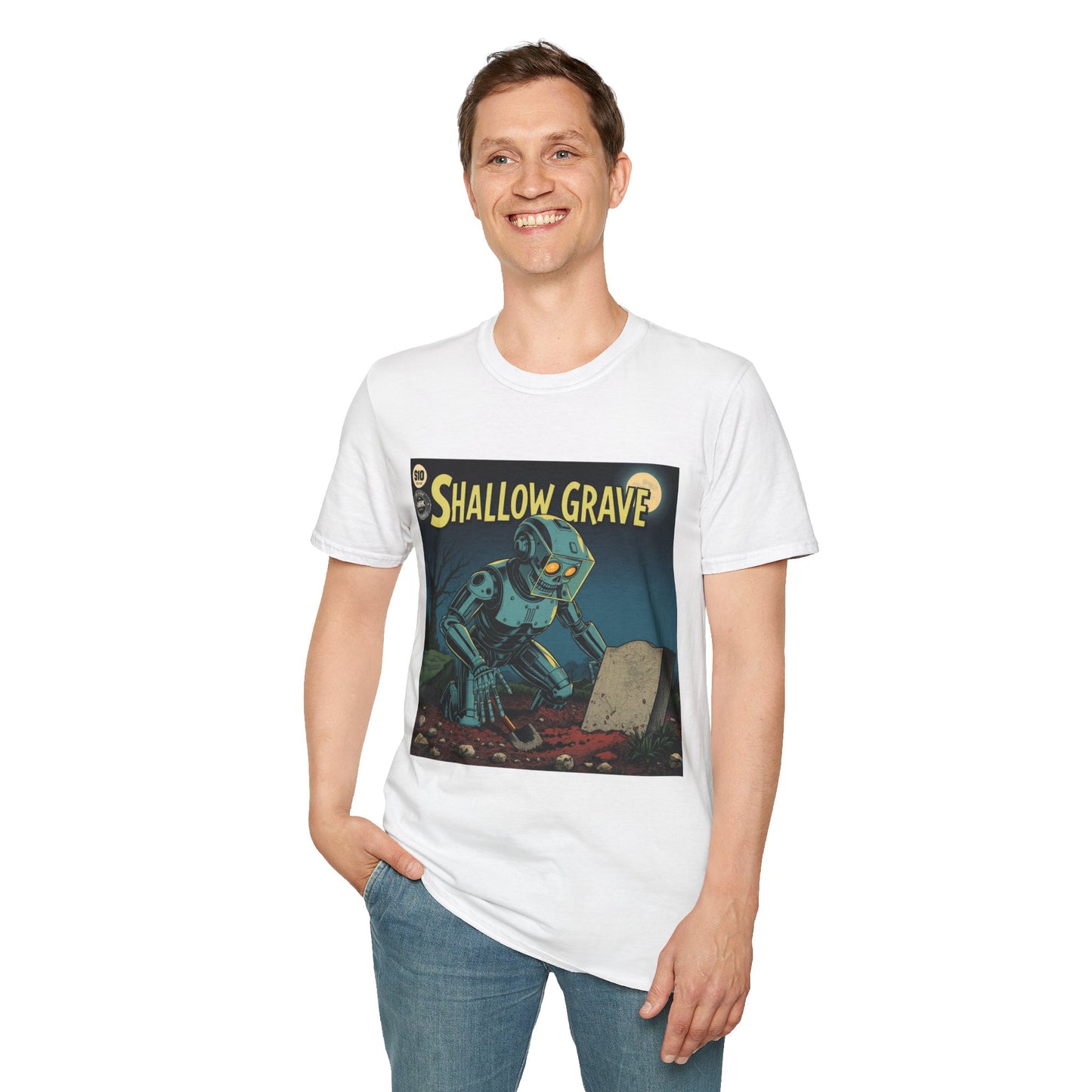 Vintage Comic Cover Shallow Grave Graphic T-Shirt