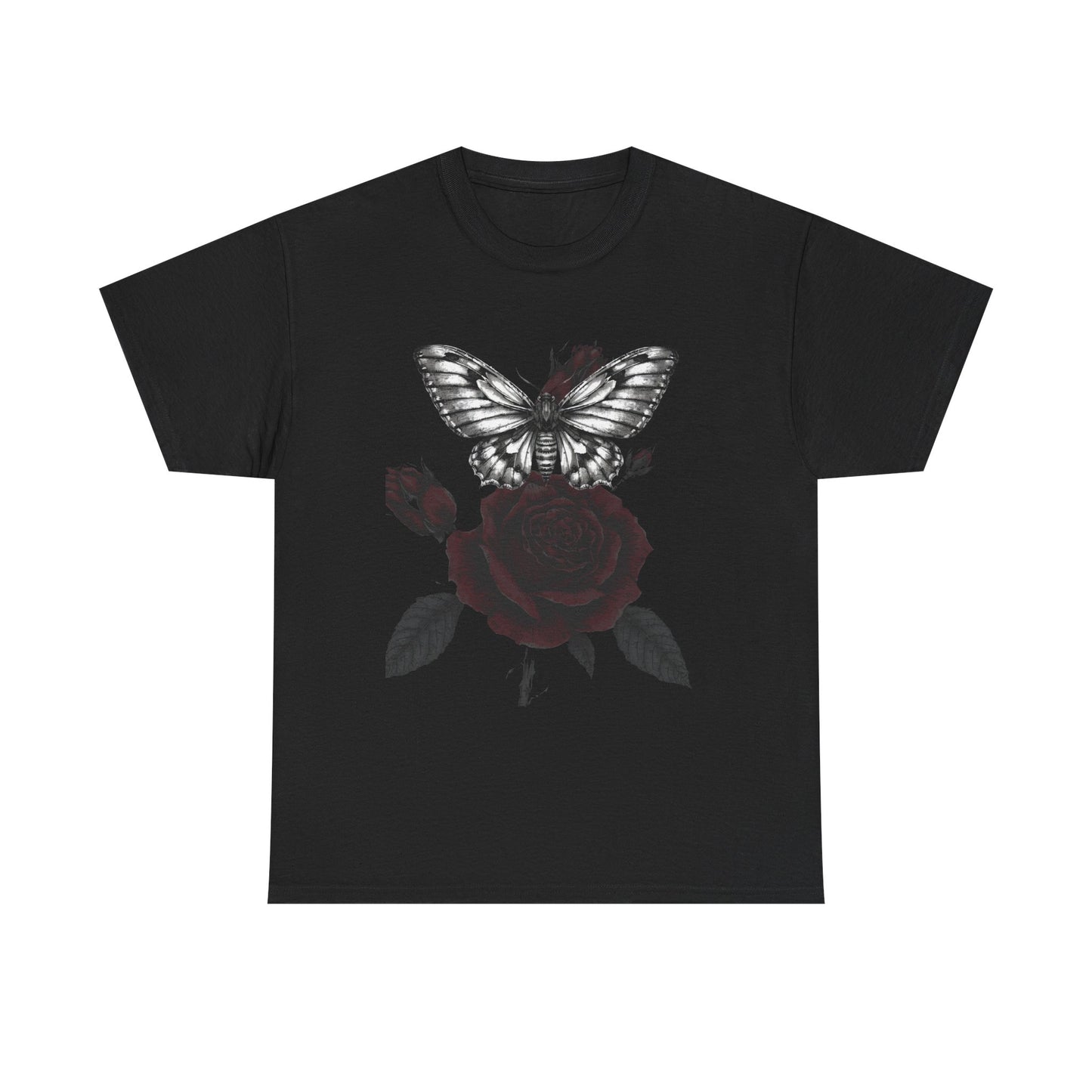 Gothic Y2k Butterfly Graphic Unisex Heavy Cotton Tee