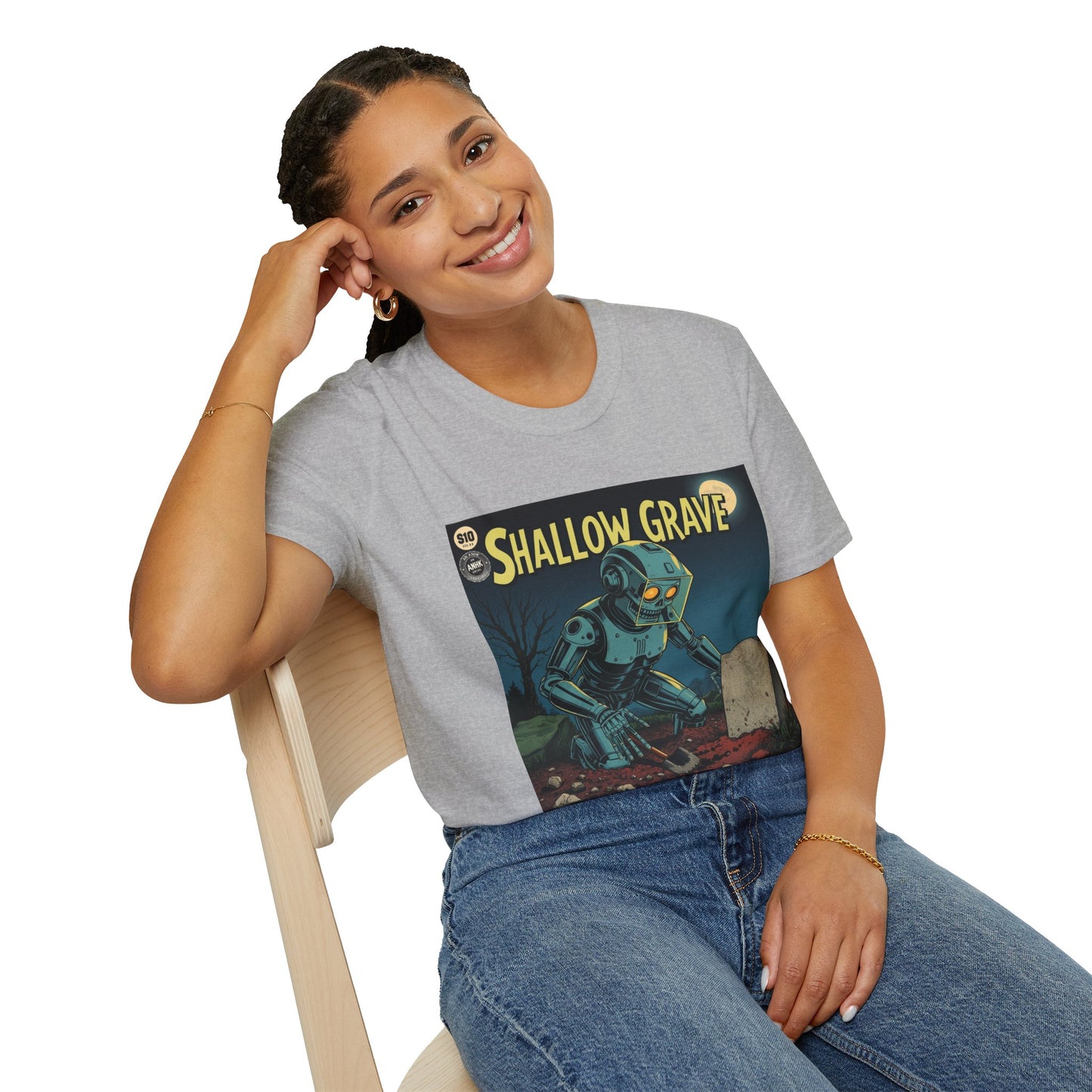 Vintage Comic Cover Shallow Grave Graphic T-Shirt
