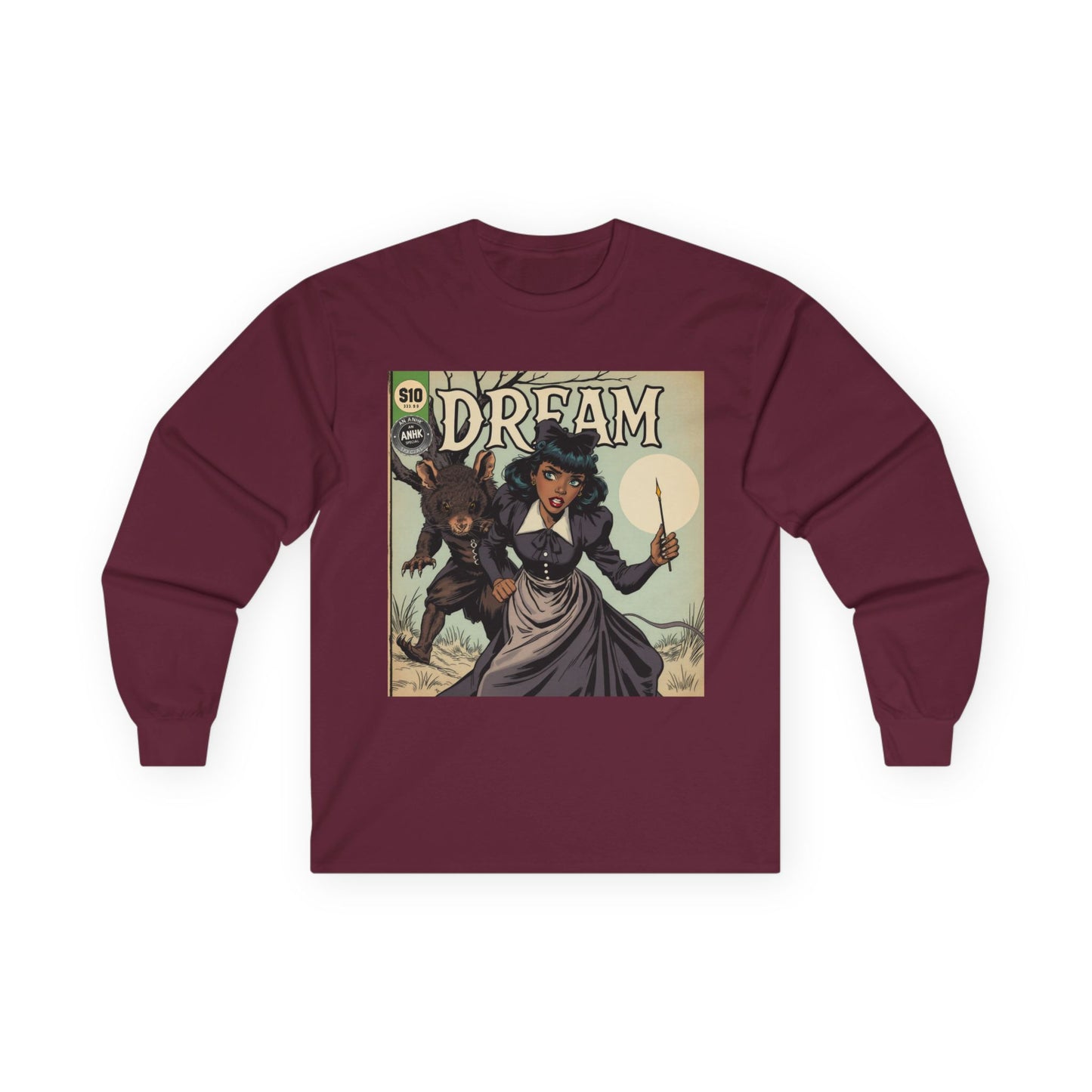 Vintage Comic Cover Dreamy Wonderland Unisex Long Sleeve Tee