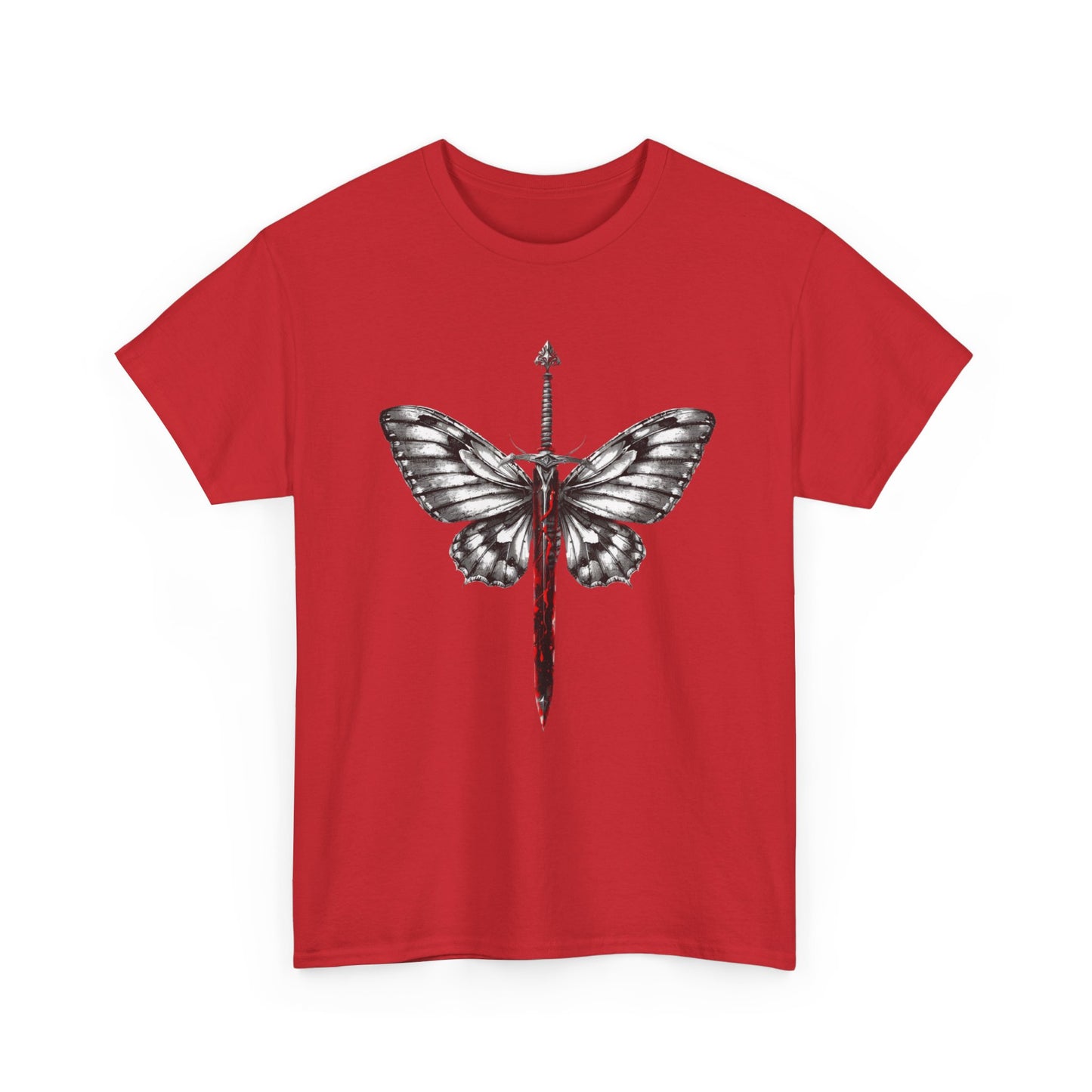 Gothic Y2k Butterfly Sword Graphic Tee