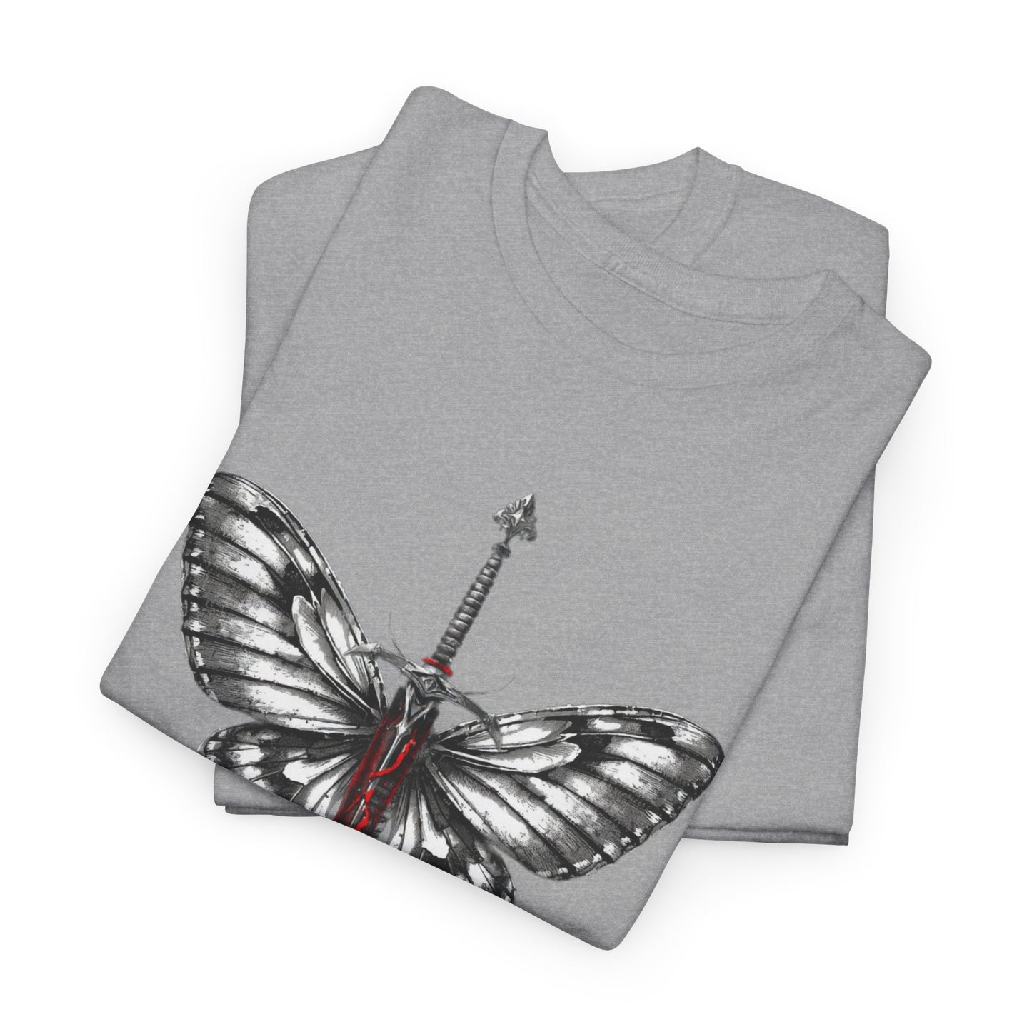 Gothic Y2k Butterfly Sword Graphic Tee