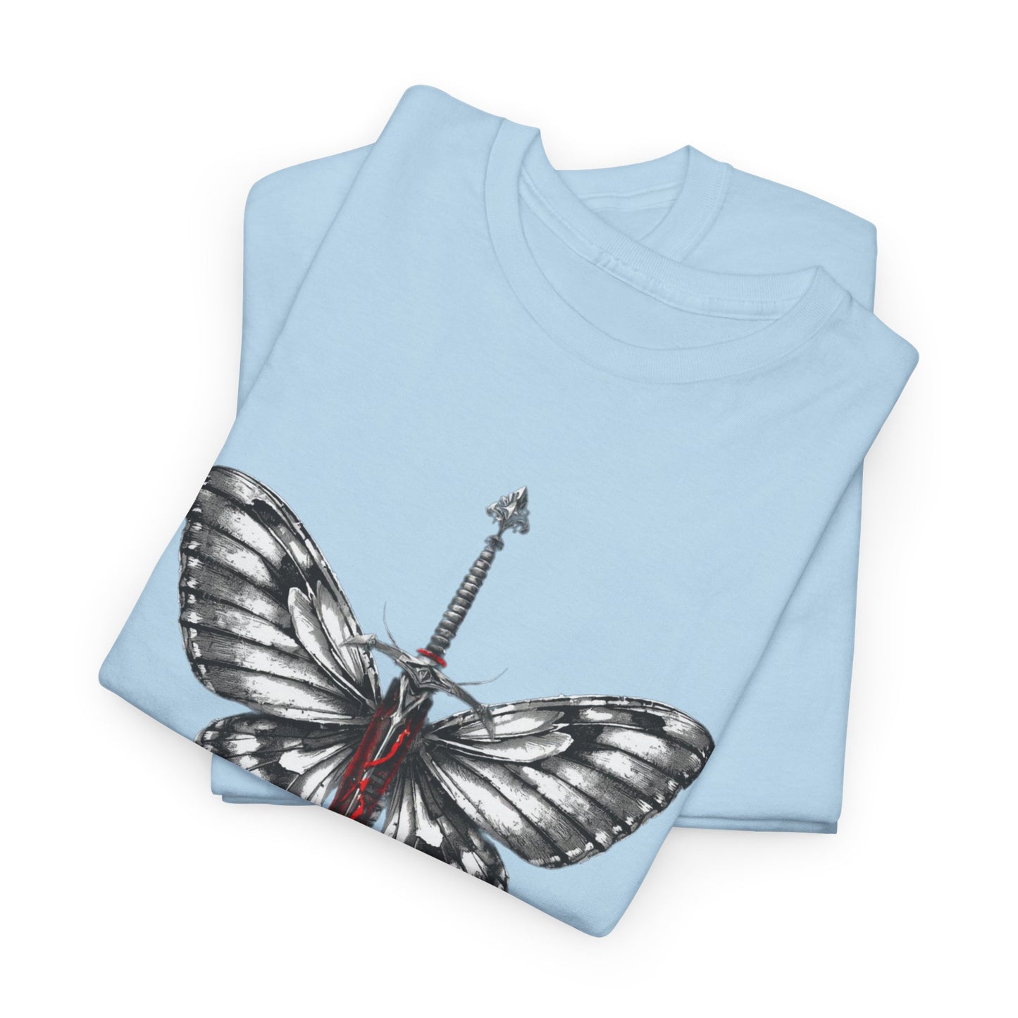 Gothic Y2k Butterfly Sword Graphic Tee