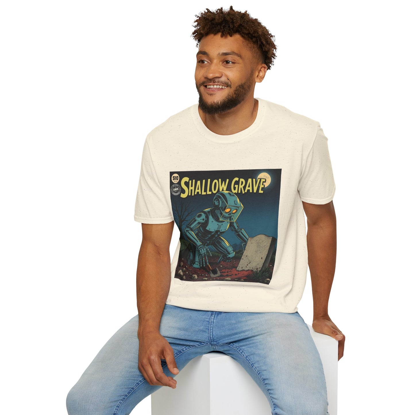 Vintage Comic Cover Shallow Grave Graphic T-Shirt