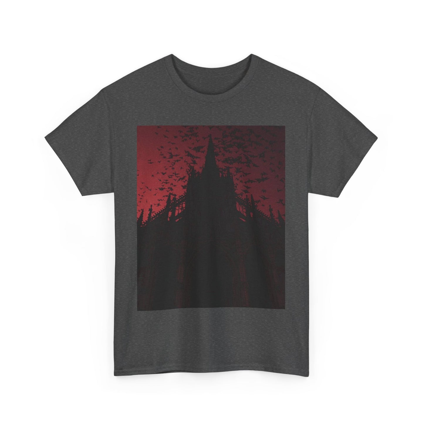 Dark Fantasy Cathedral Unisex Heavy Cotton Tee