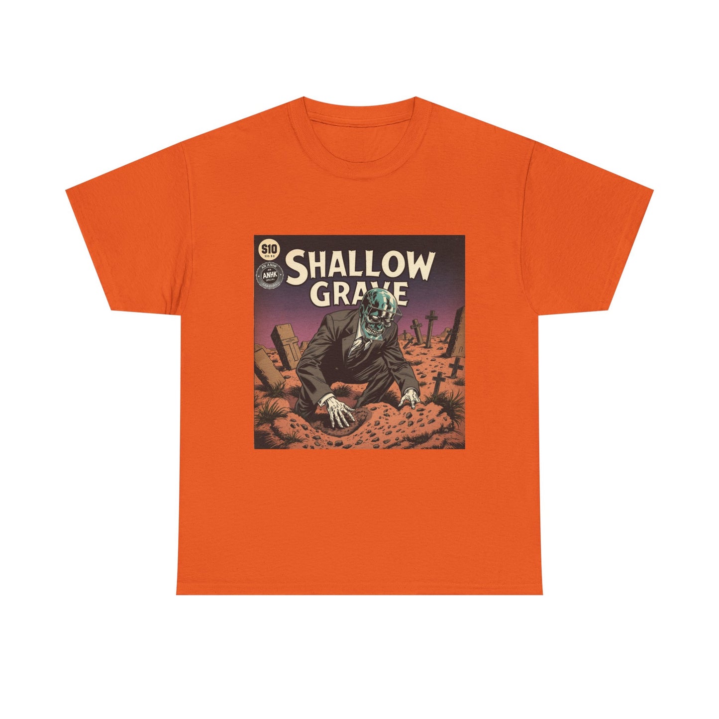 Vintage Comic Cover 'Shallow Grave' Horror Graphic Tee
