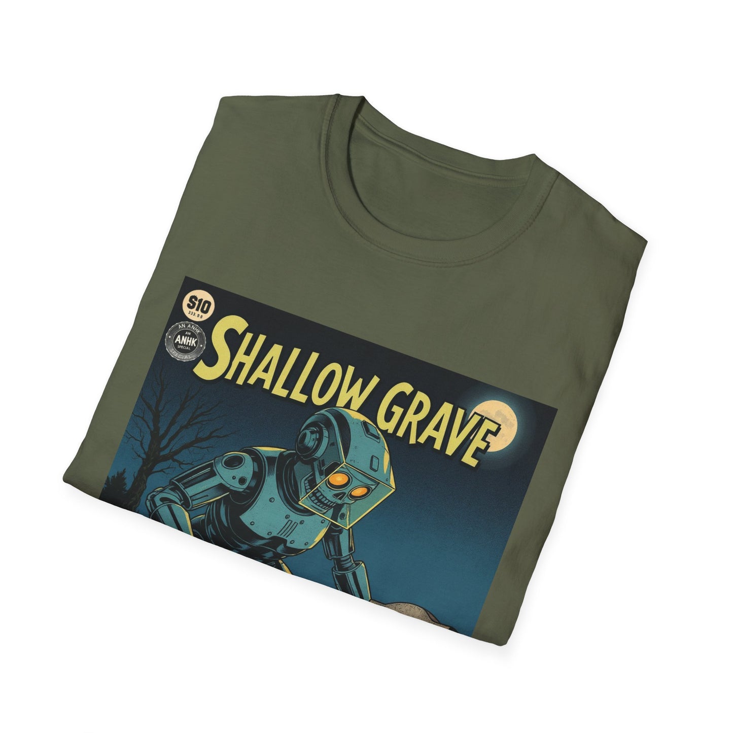 Vintage Comic Cover Shallow Grave Graphic T-Shirt