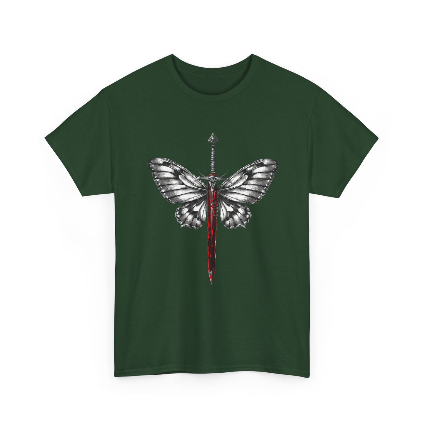 Gothic Y2k Butterfly Sword Graphic Tee