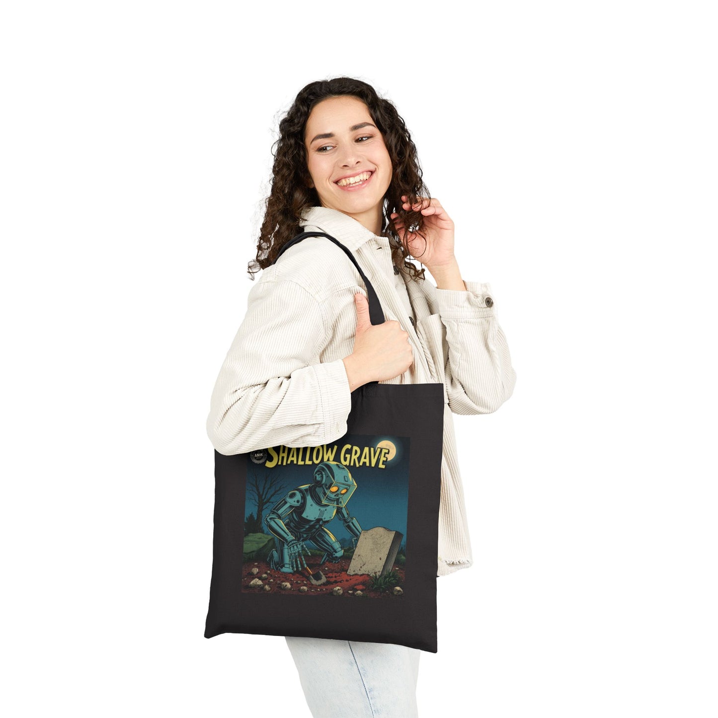 Cotton Canvas Tote Bag 'Shallow Grave'