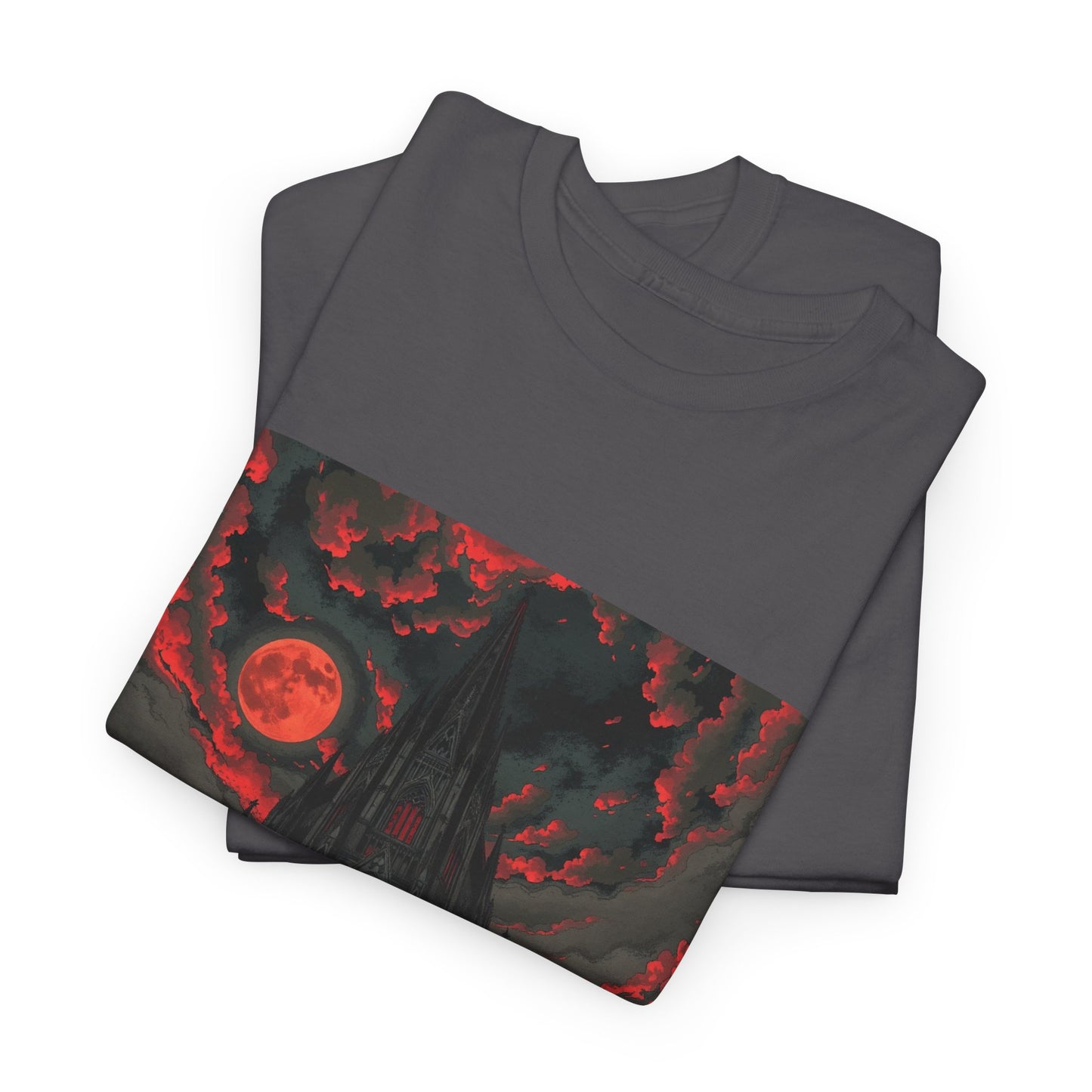 Gothic Cathedral Comic Cover Art Unisex Heavy Cotton Tee