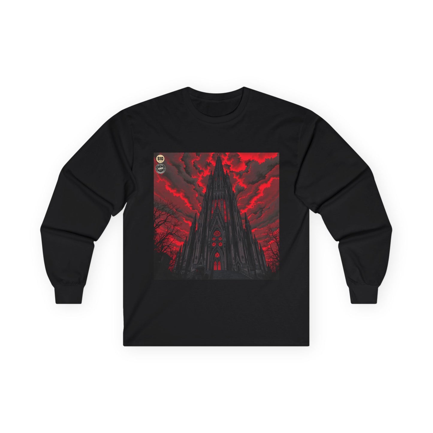 Gothic Cathedral Landscape Long Sleeve Tee