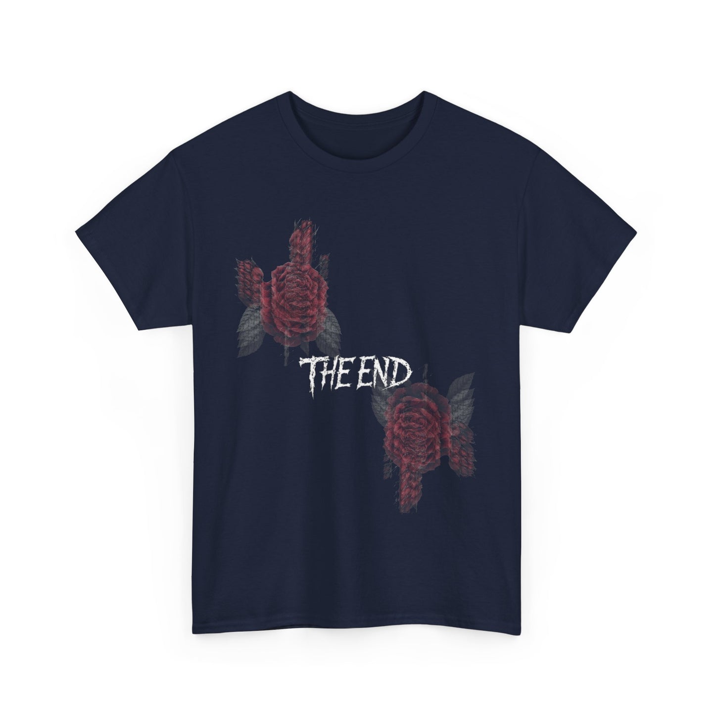 Gothic Y2k Faded Rose Unisex Heavy Cotton Tee