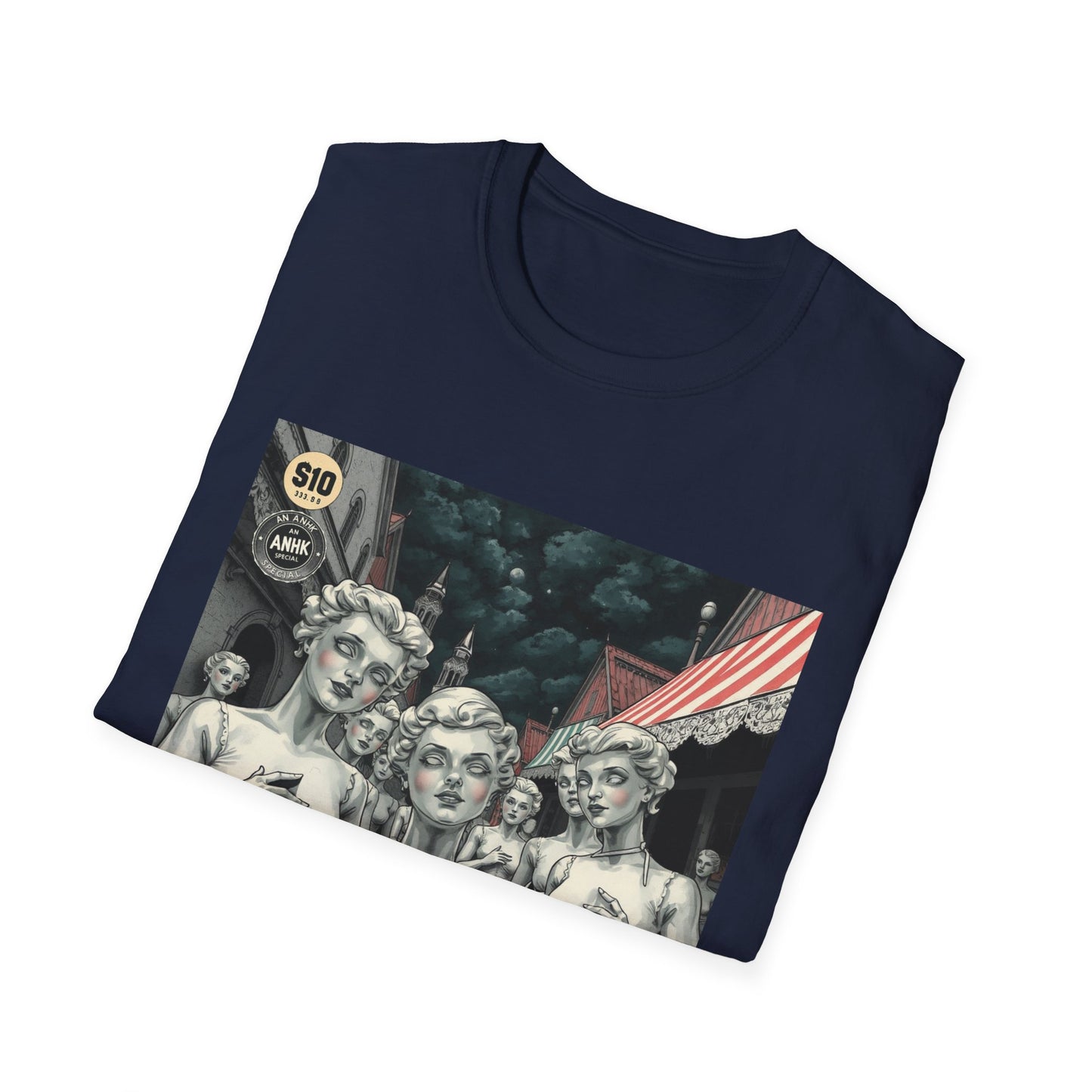 Vintage Comic Cover 'Chipped Porcelain' Art Unisex Softstyle T-Shirt