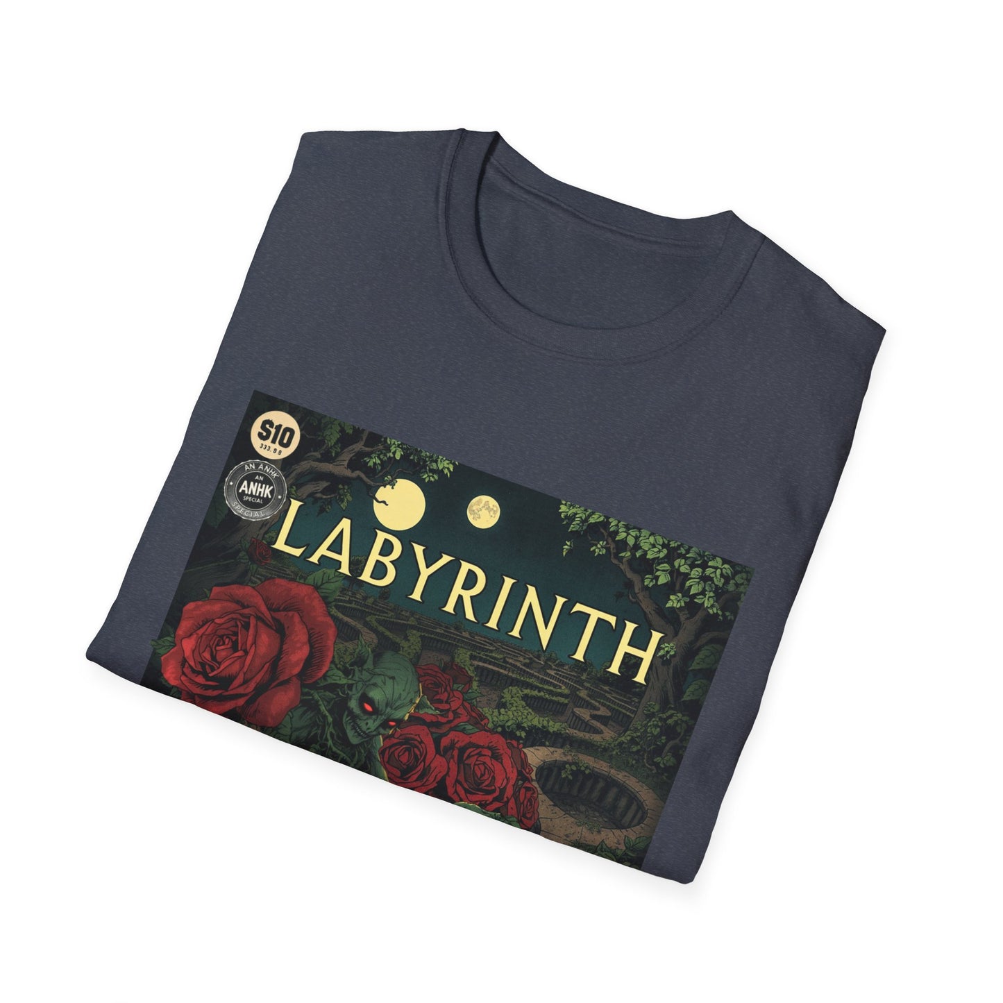 Vintage Comic Cover 'Labyrinth' Interdimensional Rose Unisex Softstyle T-Shirt