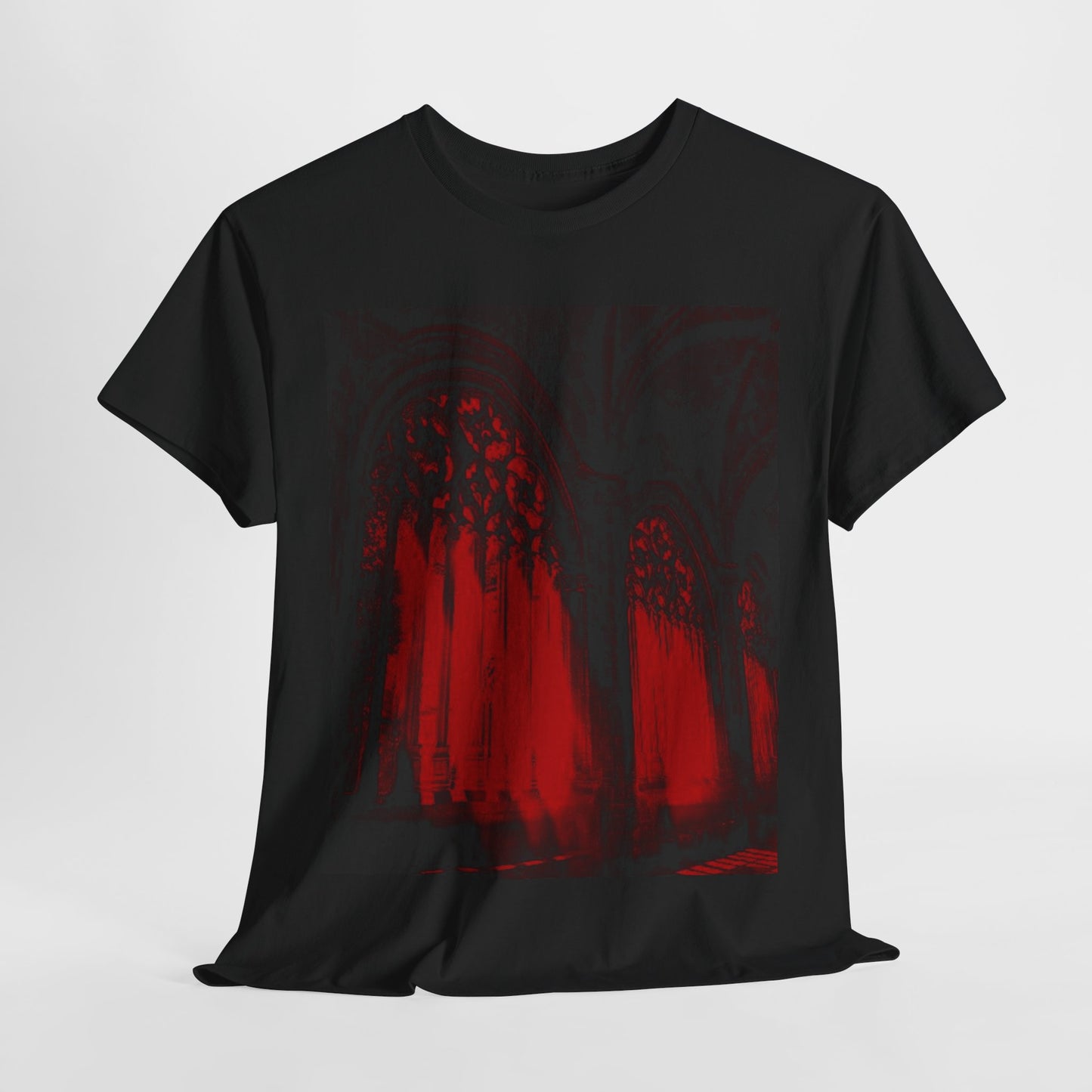 Red Dreams Cathedral Window Heavy Cotton Tee