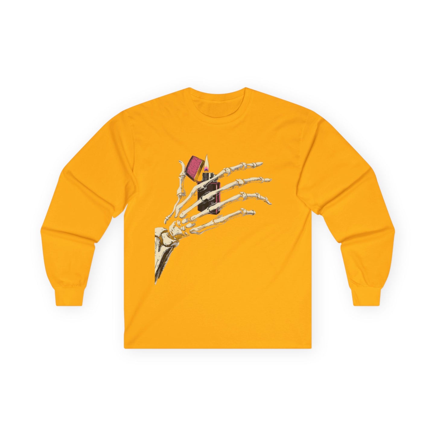 Skelly Goth Skeleton Hand Long Sleeve Tee