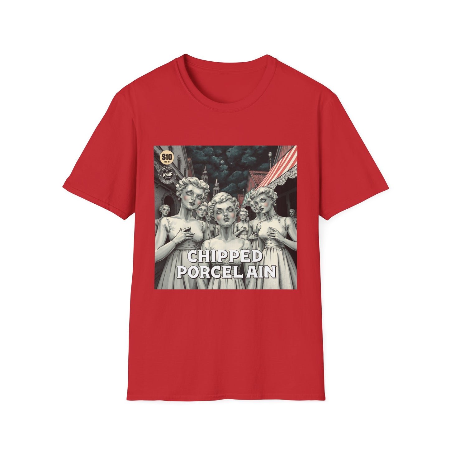 Vintage Comic Cover 'Chipped Porcelain' Art Unisex Softstyle T-Shirt
