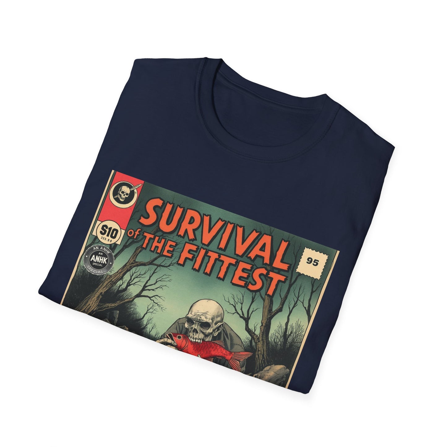 Vintage Comic Cover 'Survival' T-Shirt, Retro Style Tee