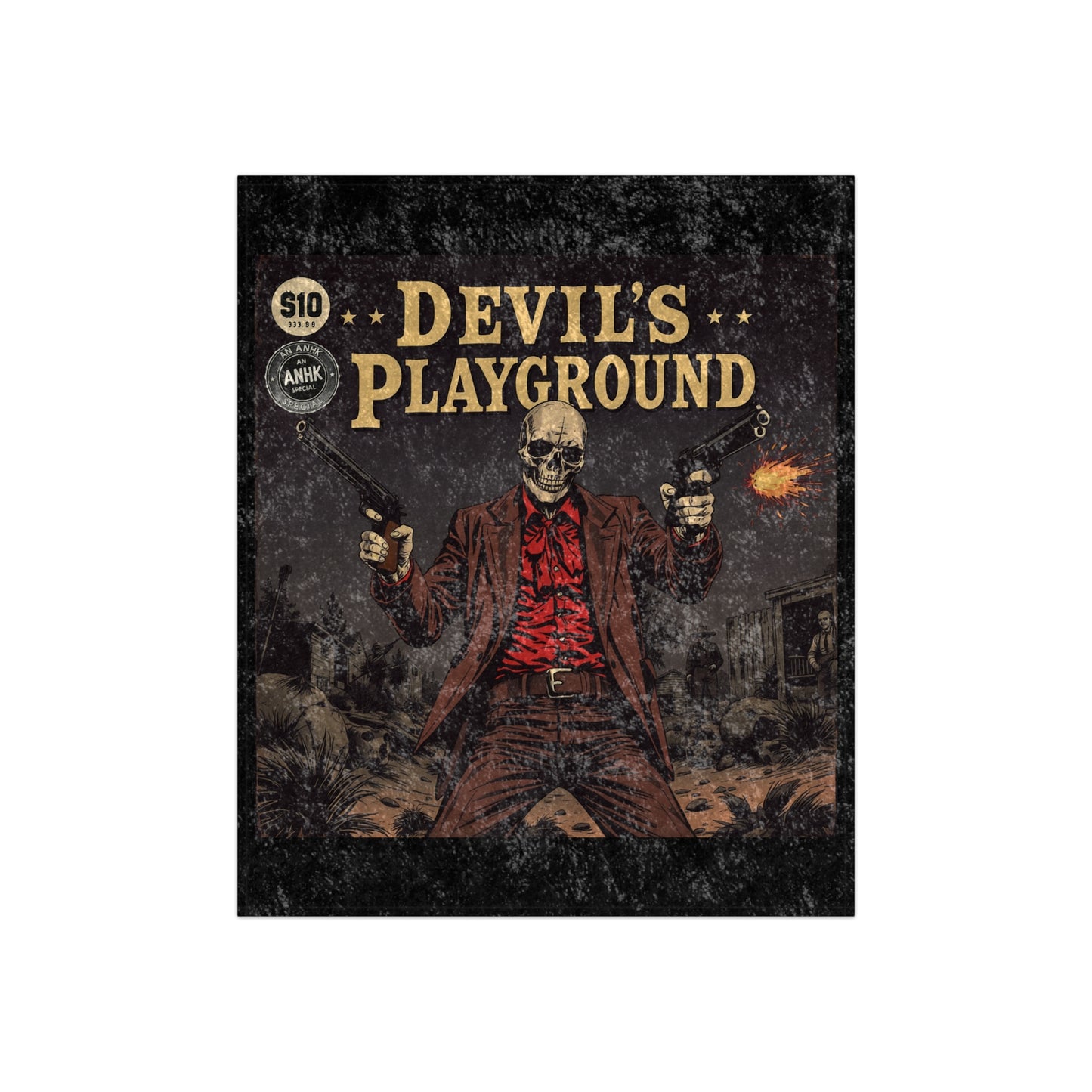 Vintage Comic Cover Devil's Playground Crushed Velvet Blanket