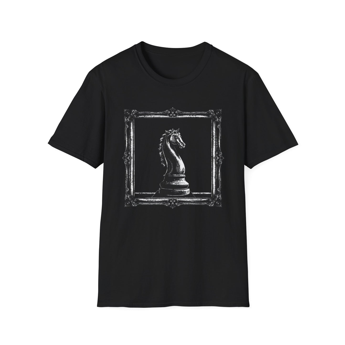 Gothic Y2k Chess Knight Unisex Softstyle T-Shirt